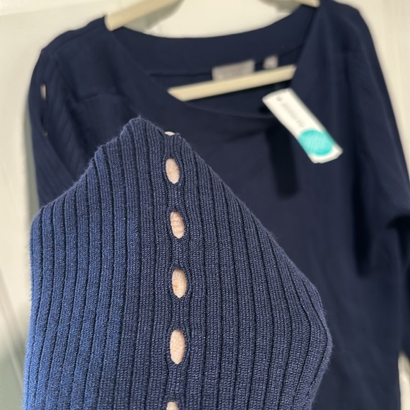 Navy Evolution by Cyrus Boatneck Ribbed Sweater from Stitch Fix XXL - Picture 4 of 7